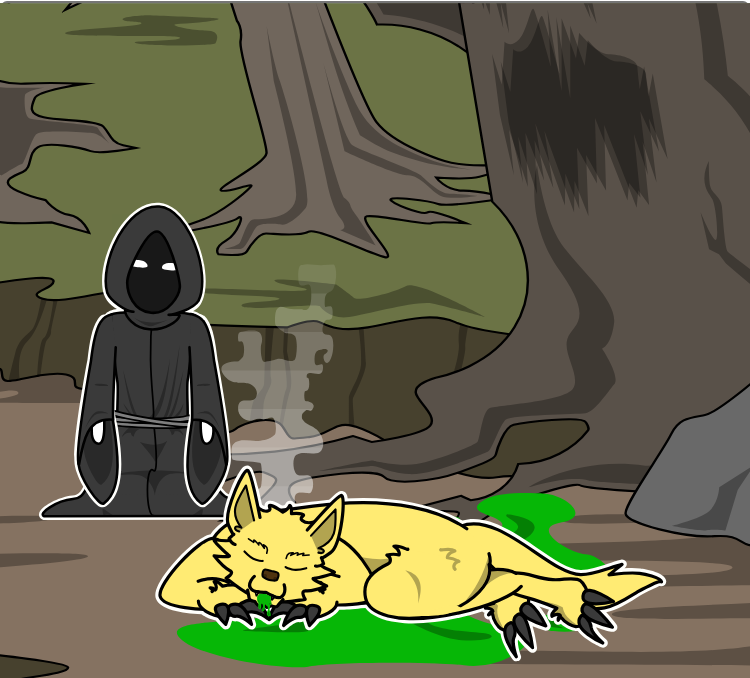 Werewolf is dead after drinking the gobblins poisonous blood.